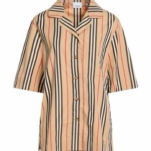 Burberry Beige Striped Blouse